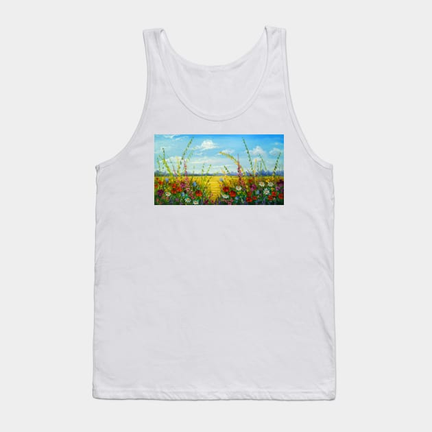 Flowers in the field Tank Top by OLHADARCHUKART